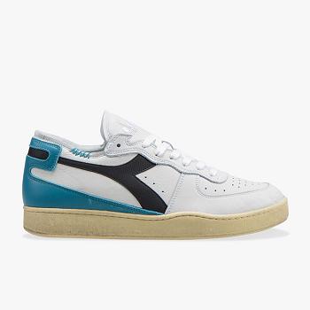 Diadora Heritage Mi Basket Row Cut Biele / Modre - Panske Tenisky